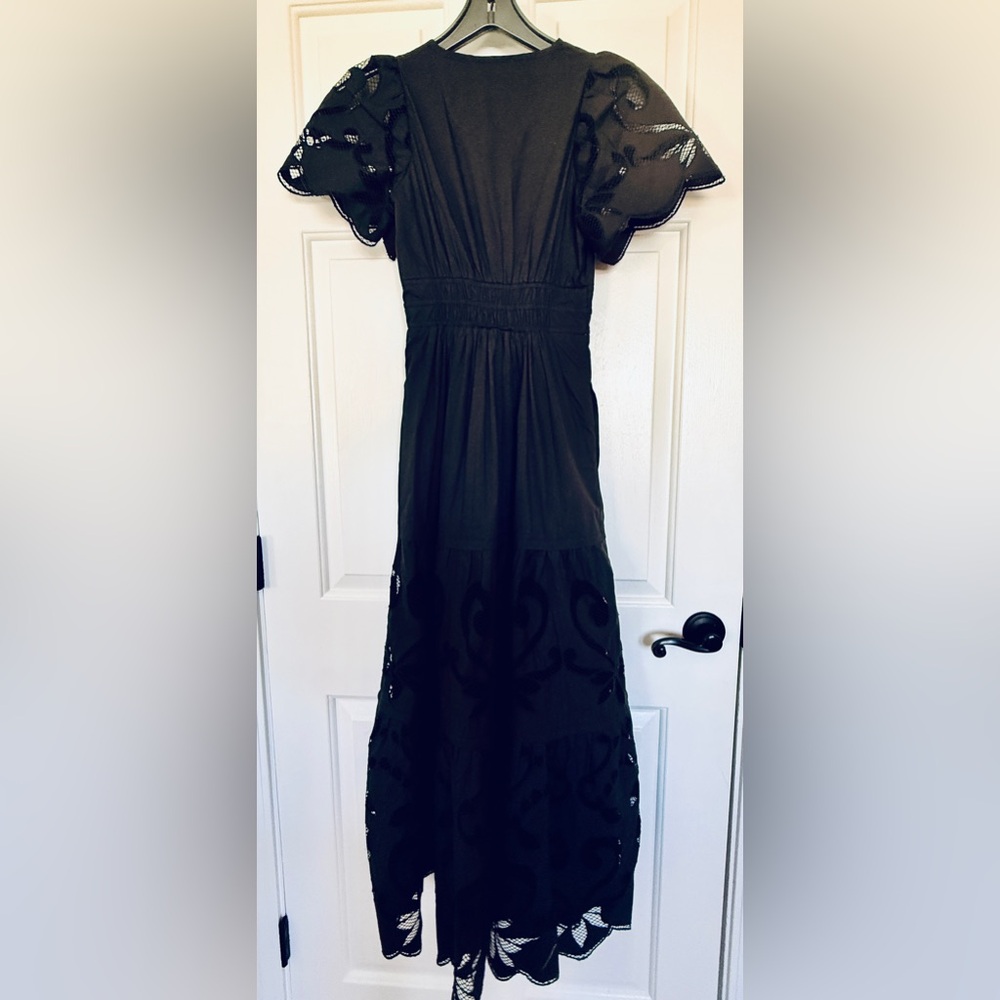 Anthropologie Somerset Maxi Cutwork Edition Black Sz: XXS NWT - Picture 6 of 9